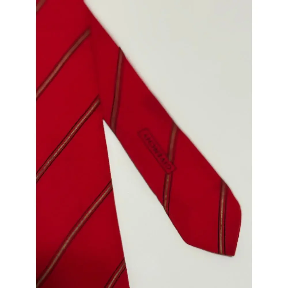 Vintage Givenchy 100% Silk Men's Necktie - Red Stripe